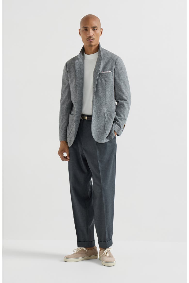Cashmere jersey blazer, Alternate, color, Graphite