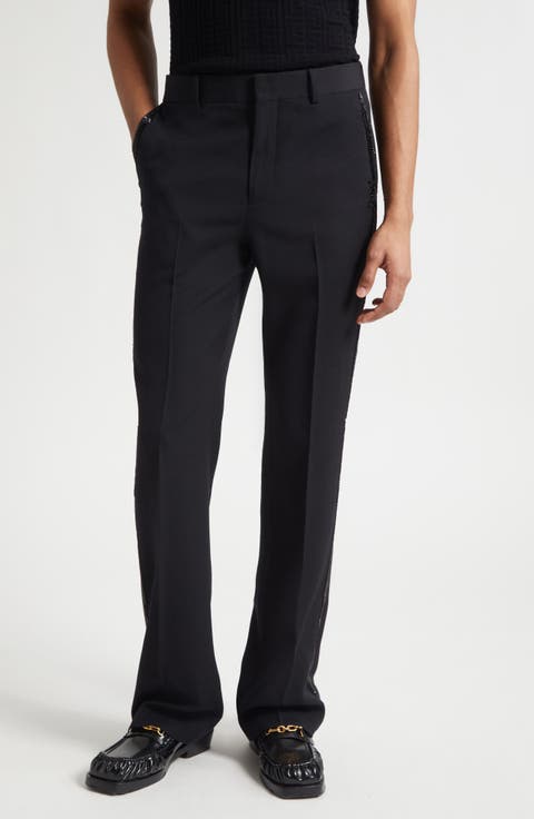 Flare Leg Wool Trousers