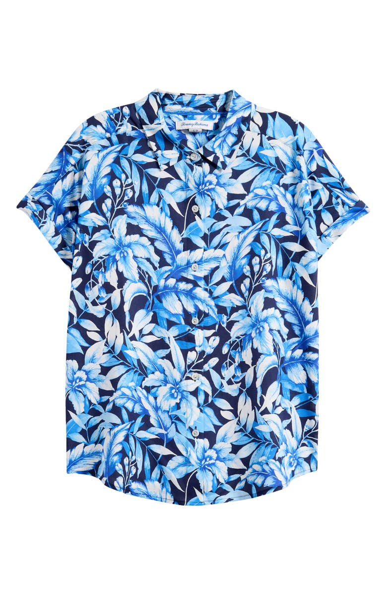 Tommy Bahama Flora Fresco Silk Camp Shirt, Alternate, color, 