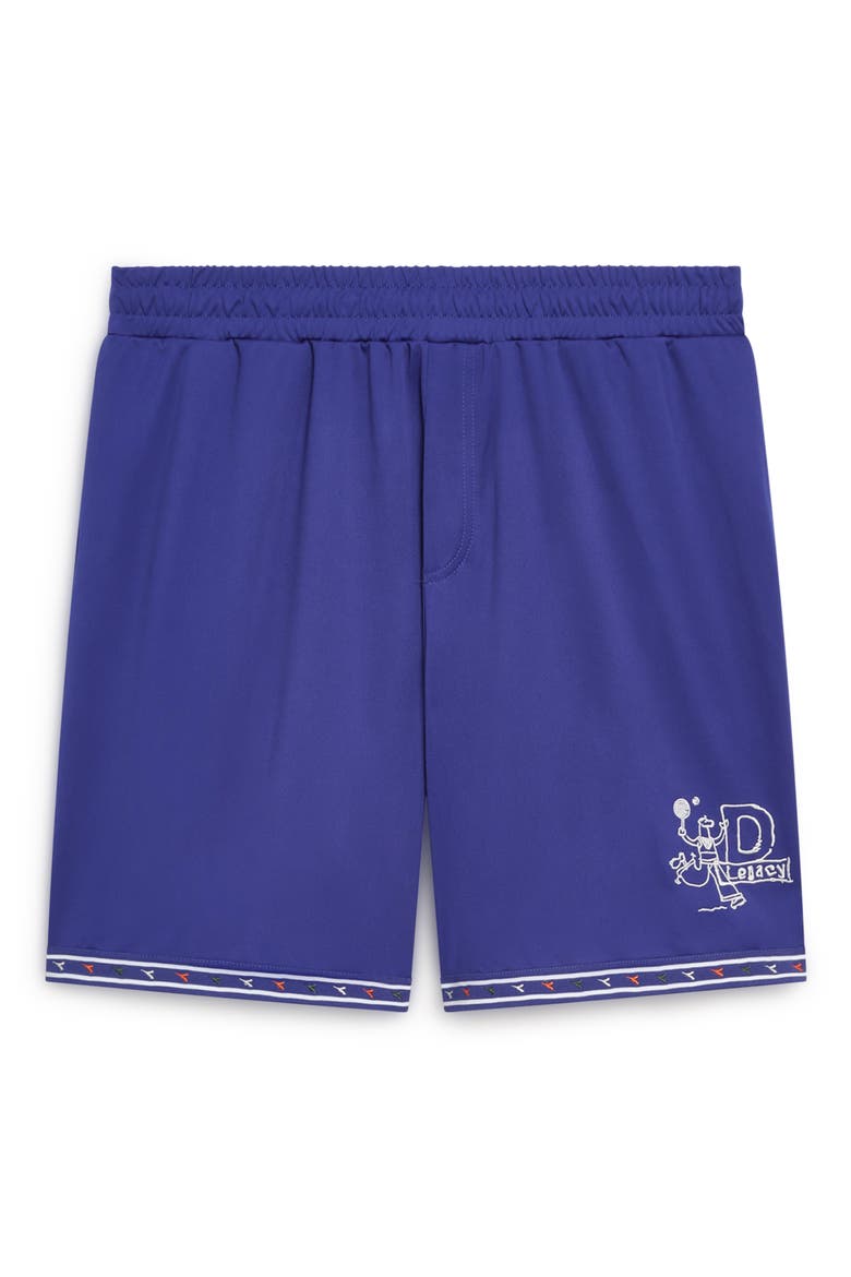 Legacy Embroidered Piqué Soccer Shorts, Alternate, color, NAVY