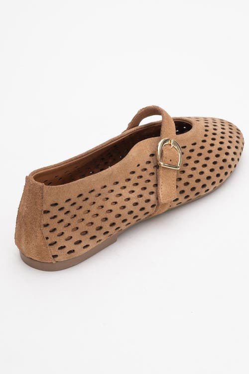 Forever & Always Shoes Arian Leather Ballet Flat In Brown