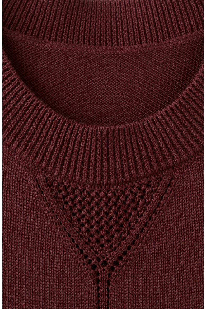 Knit Midi Dress, Alternate, color, WINE