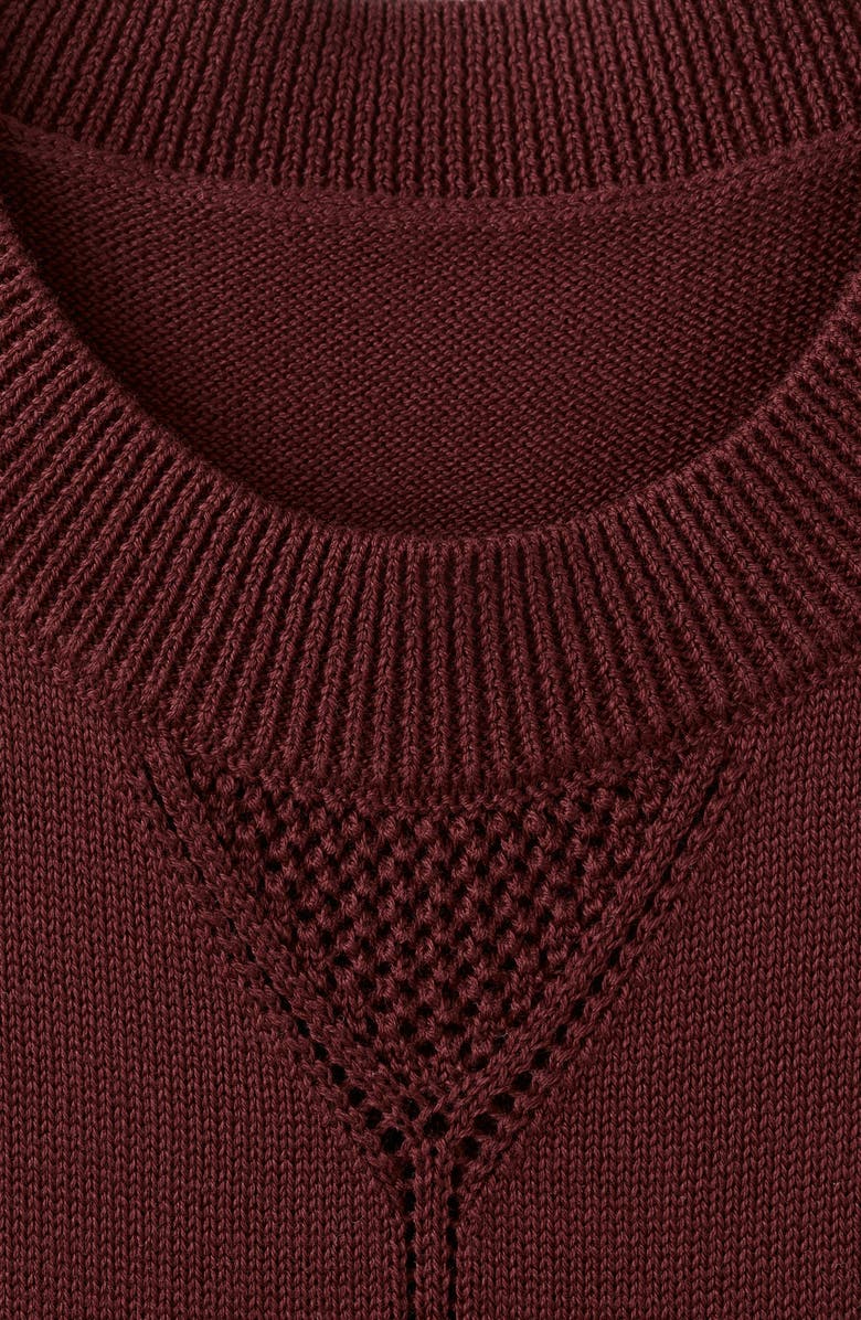 MANGO Knit Midi Dress, Alternate, color, Wine