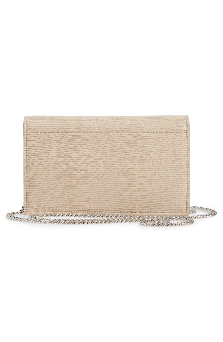 Akris Anouk Lizard Embossed Wallet on a Chain, Alternate, color,