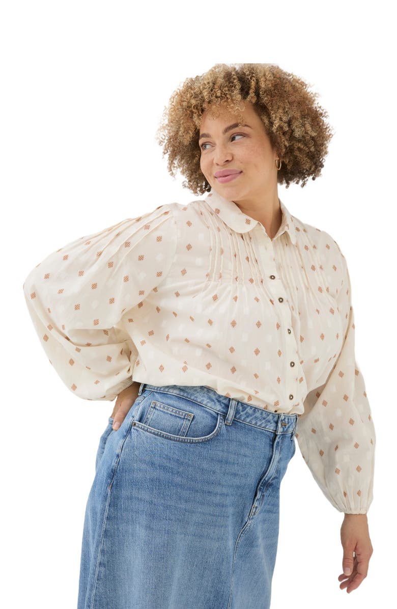 FatFace Women's Plus Size Elsie Dobby Blouse, Main, color, 