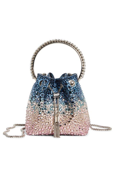 Bon Bon Crystal Embellished Top Handle Pouch