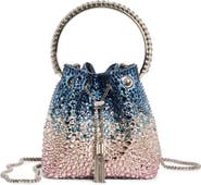 Jimmy Choo Bon Bon Crystal Embellished Top Handle Pouch