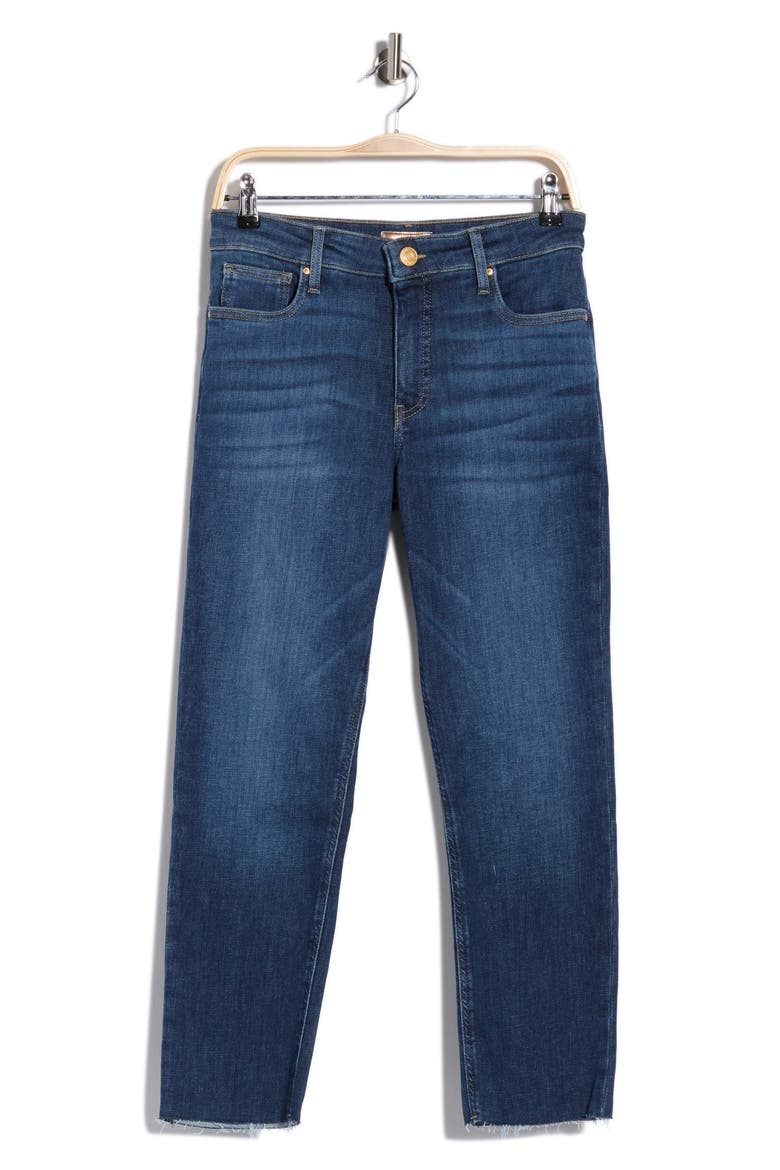 Rachael Fab Ab Raw Hem High Waist Crop Mom Jeans, Main, color, DELIGHT