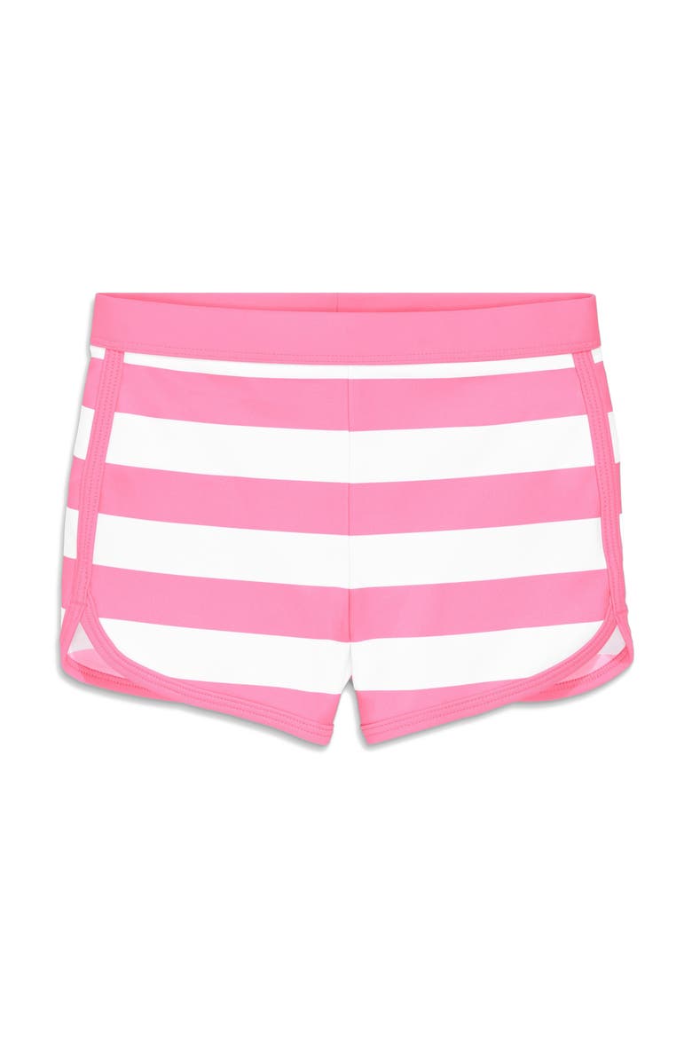 Kids Swim Short In Stripe, Main, color, Pink Lemonade White Stripe