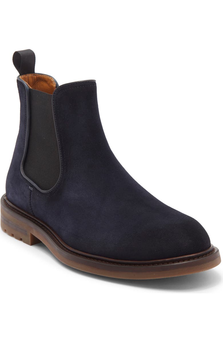 Magnanni Marton Chelsea Boot, Main, color, Navy
