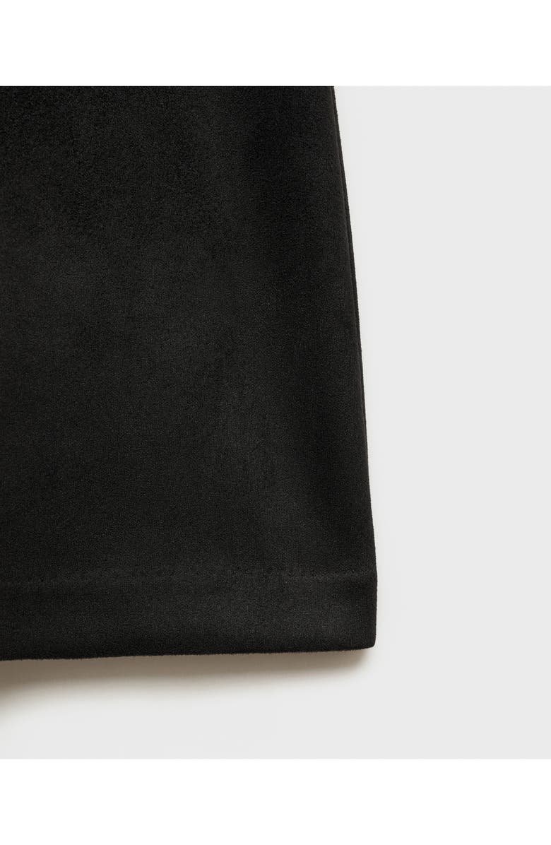 MANGO Faux Leather Miniskirt, Alternate, color, Black