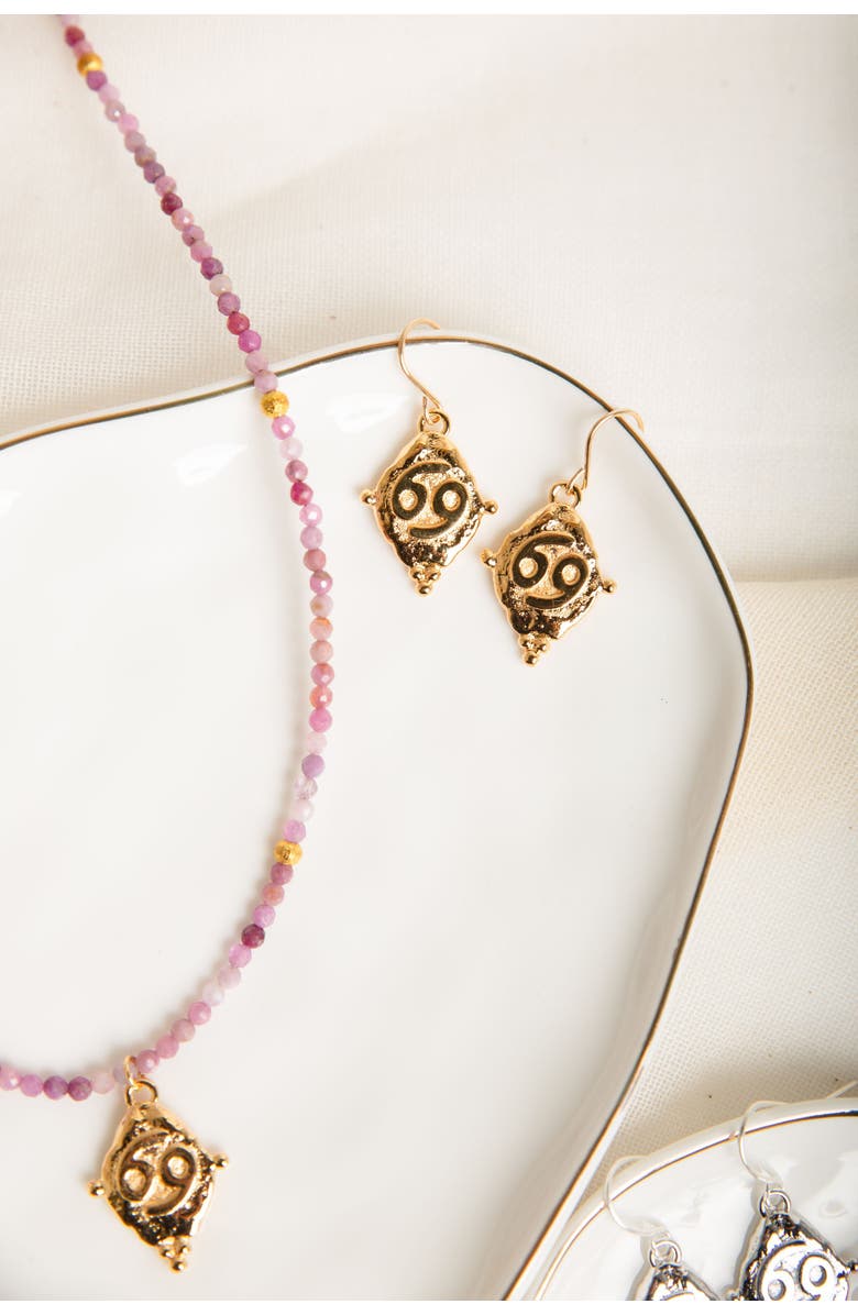 Seven Saints Cancer Zodiac Choker Necklace, Alternate, color, Gold