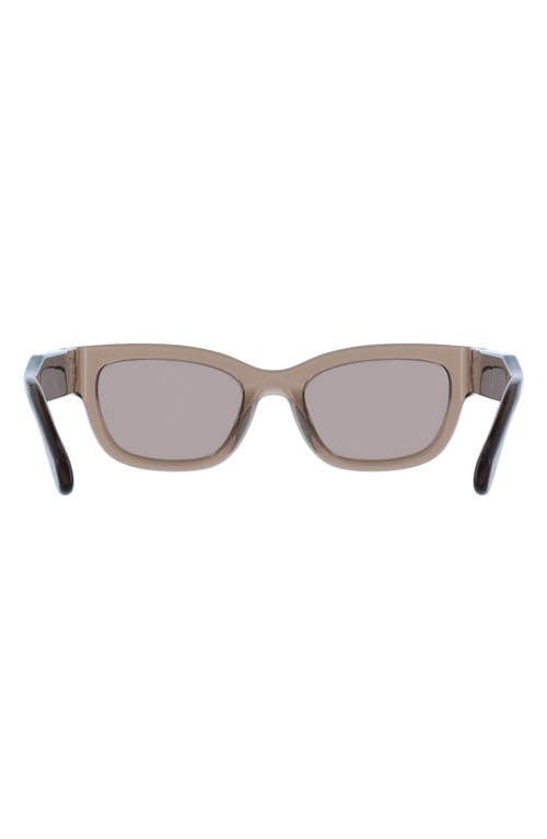 Ferragamo Gancino Rectangle Acetate Sunglasses In Transparent Brown