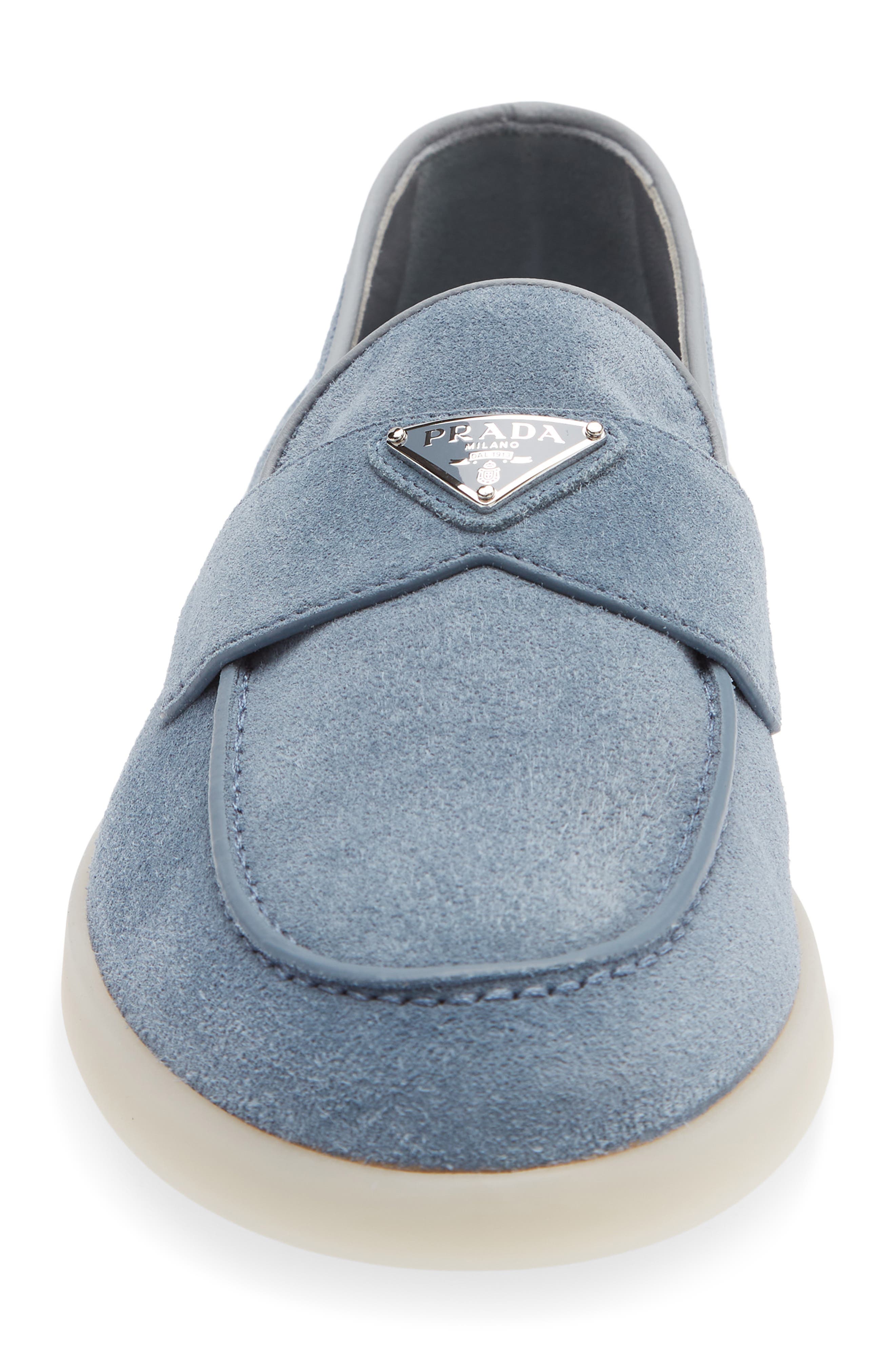 Prada St. Tropez Loafer, Alternate, color, Denim