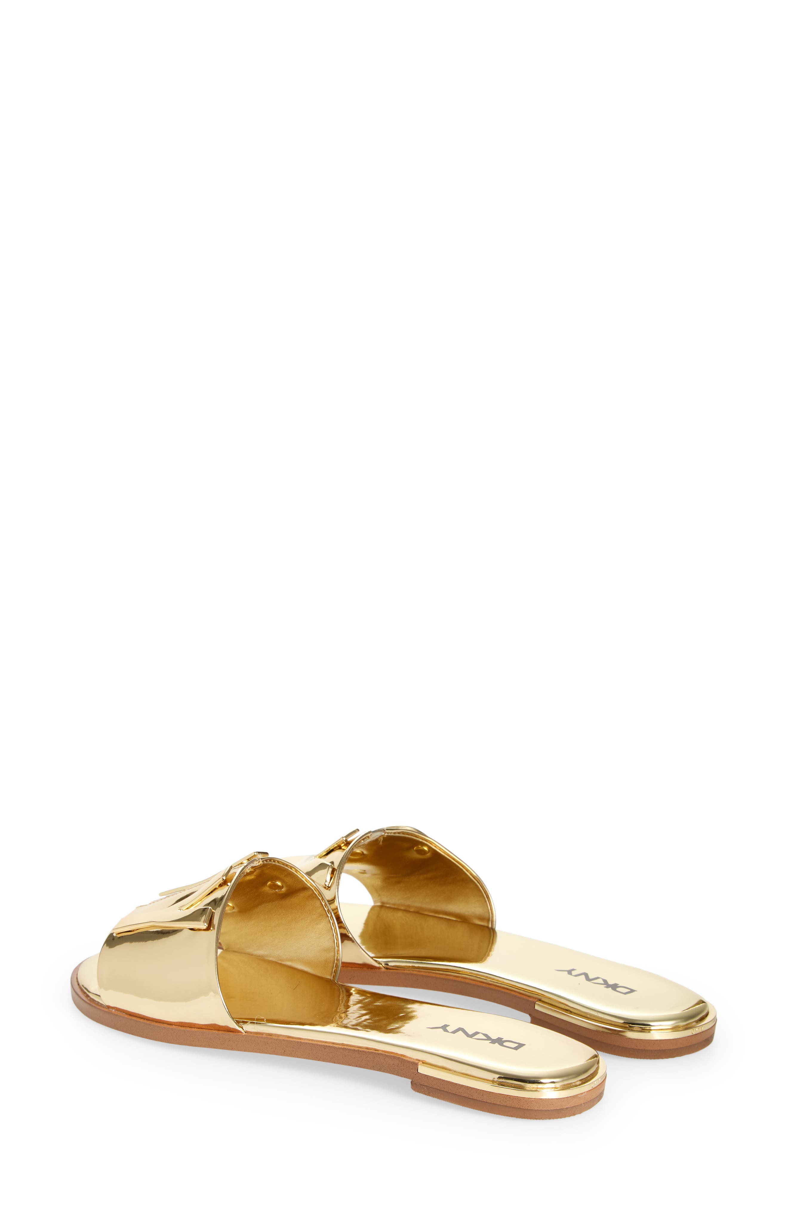 DKNY Waltz Flat Sandal, Alternate, color, Gold