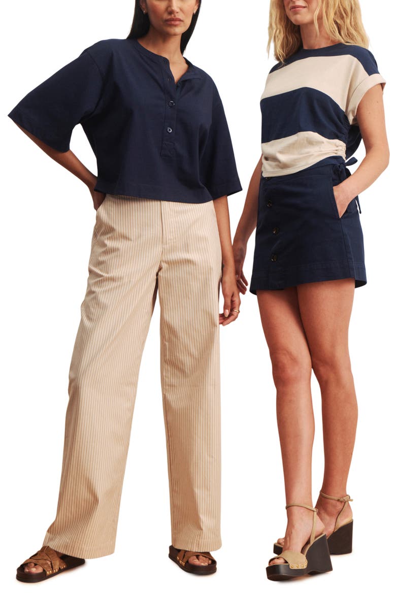 Freya Placket Top, Alternate, color, NAVY BLUE