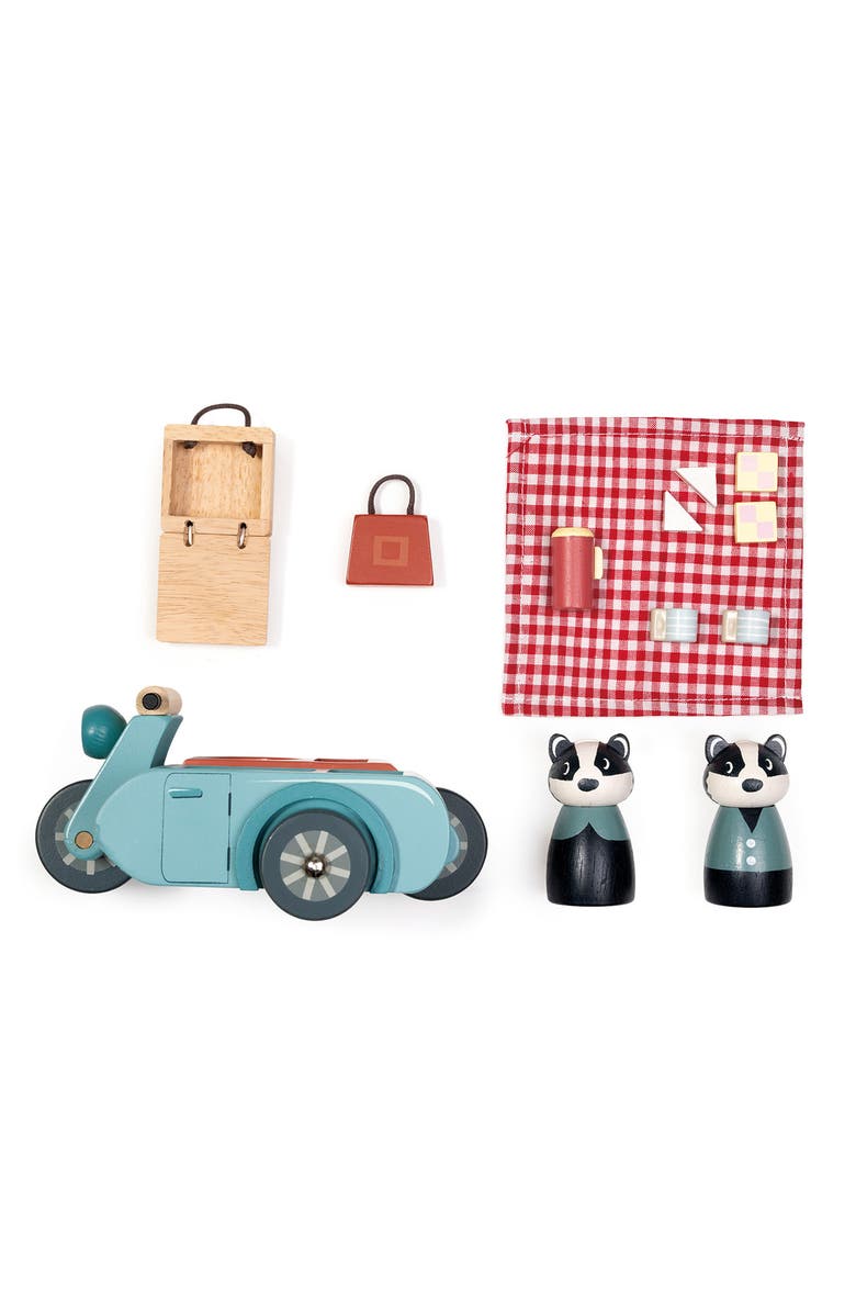 Tender Leaf Toys Badger Picnic Motorbike Ride Playset, Alternate, color, 