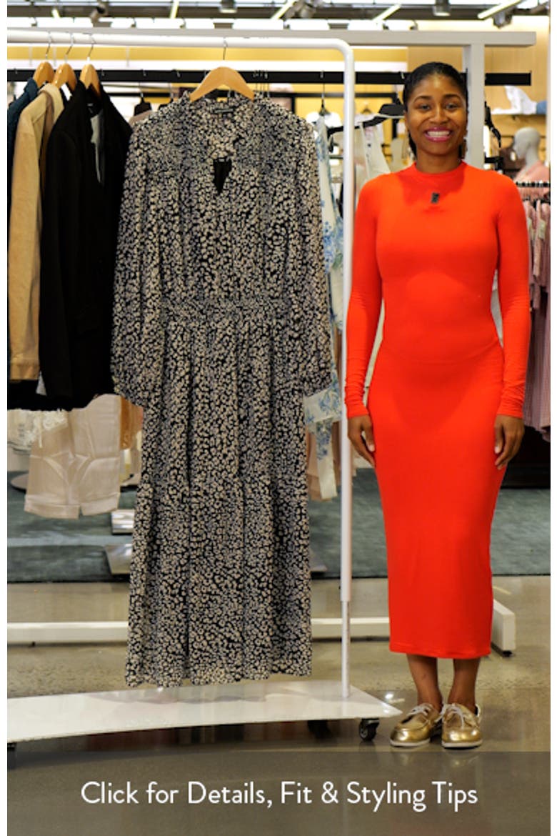 The Leyla Print Smocked Long Sleeve Maxi Dress video