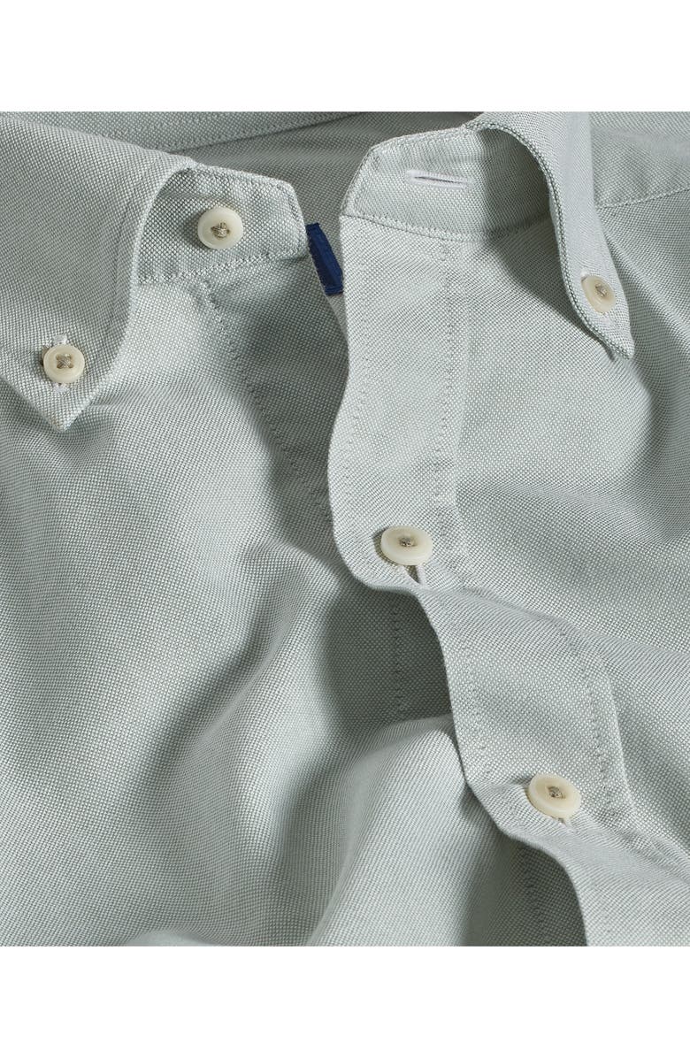 David Donahue Oxford Cotton Button-Down Dress Shirt, Alternate, color, Sage
