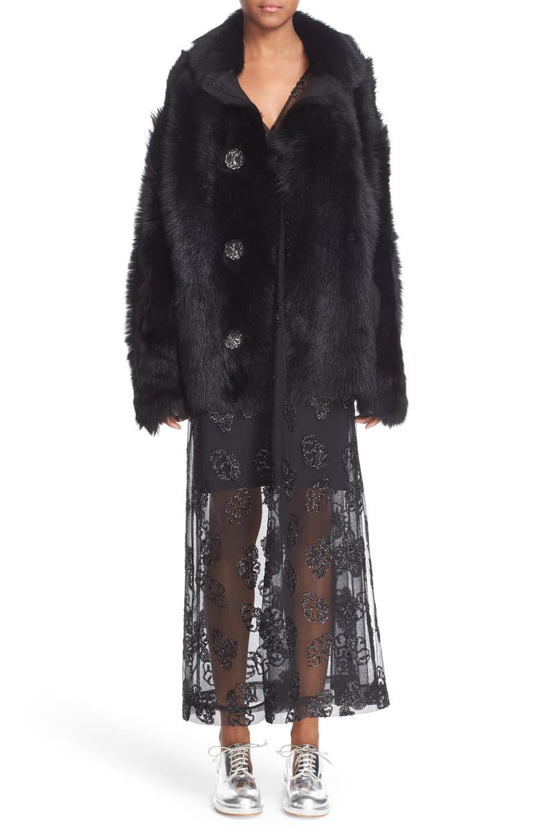 Simone Rocha Genuine Shearling Jacket, Main, color,