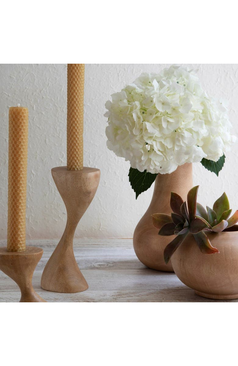 Be Home Mango Wood Round Vase, Alternate, color, Mango