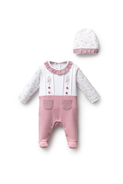 Gingham Flower One-Piece Set (Baby)