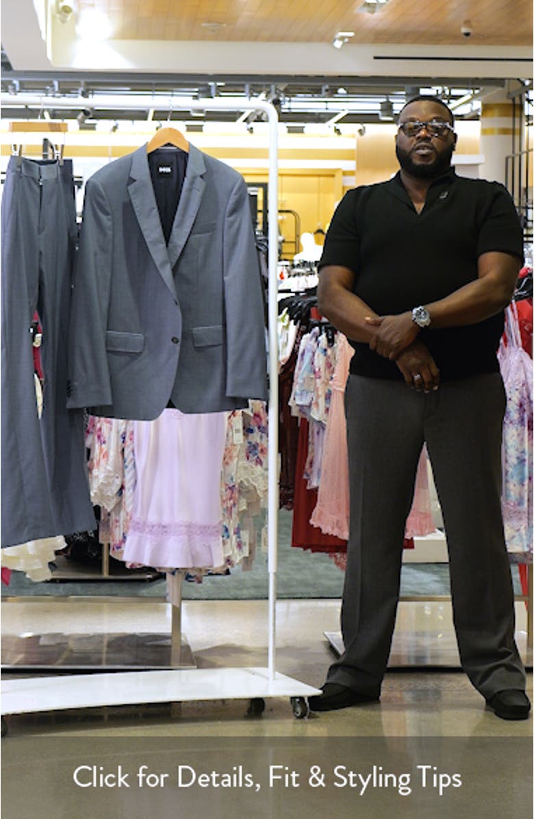 Huge Slim Fit Blue Microcheck Wool Suit, sales video thumbnail