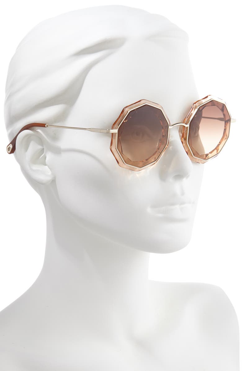 Chloé Caite 52mm Round Sunglasses, Alternate, color,
