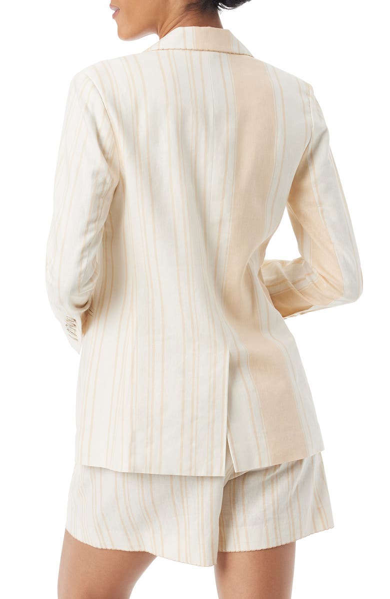 Sam Edelman Enola Variegated Stripe Linen Blend Jacket, Alternate, color, 