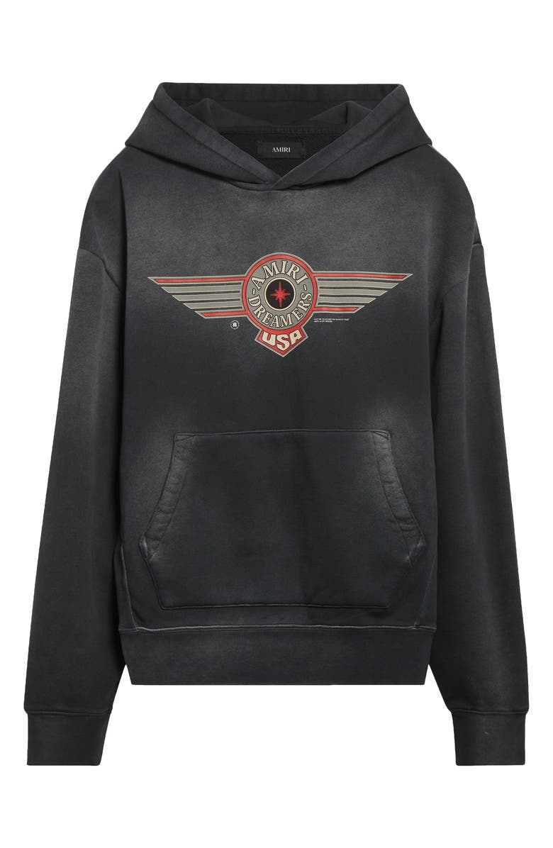 AMIRI Dreamers Graphic Hoodie, Alternate, color, Black
