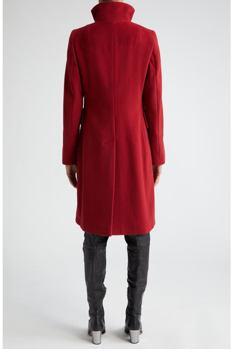 Stand Collar Wool Blend Fleece Coat, Alternate, color, 064 DARK RED