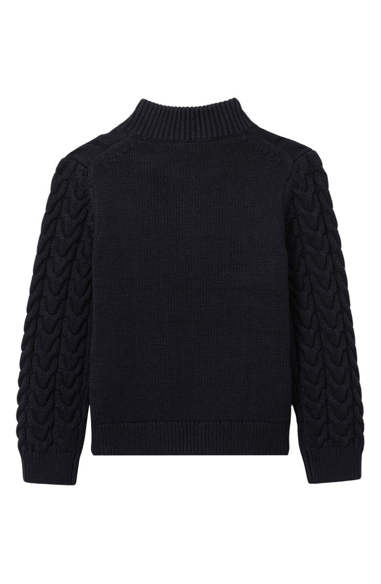 Reiss Kids' Tamworth Sr. Cable Half Zip Sweater, Alternate, color, Navy