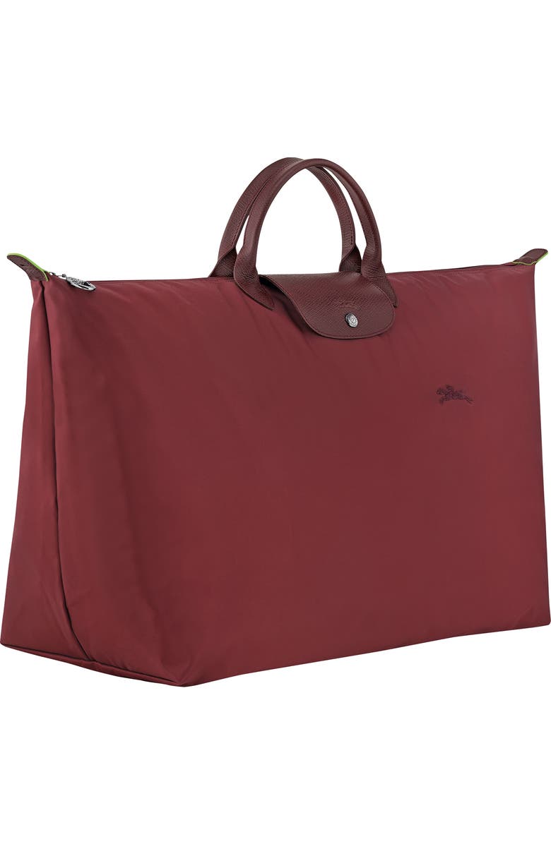 Longchamp Large Le Pilage Travel Bag, Alternate, color, Pomegranate
