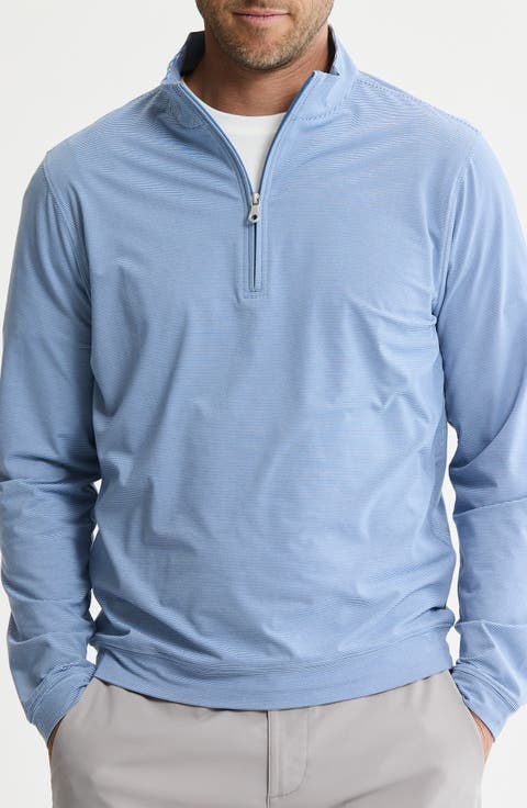 Performance Microstripe Quarter Zip Pullover