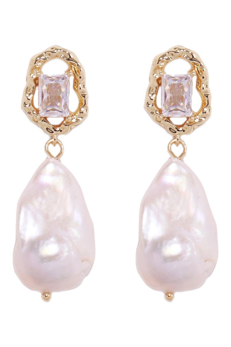 Abigail Faux Pearl Drop Earrings, Main, color, PEARL