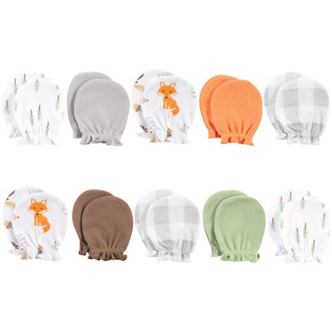 Soft Cotton Anti-Scratch Mittens (Baby)