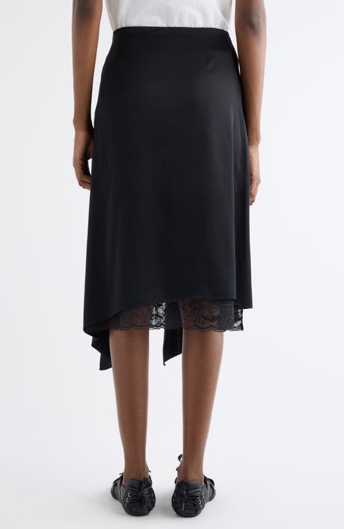 Acne Studios Inouka Asymmetric Satin Midi Skirt In Blue