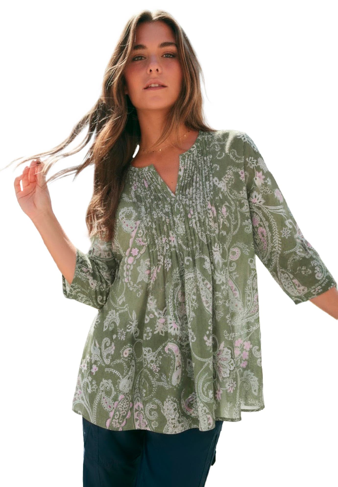 OLIVE MISTY PAISLEY
