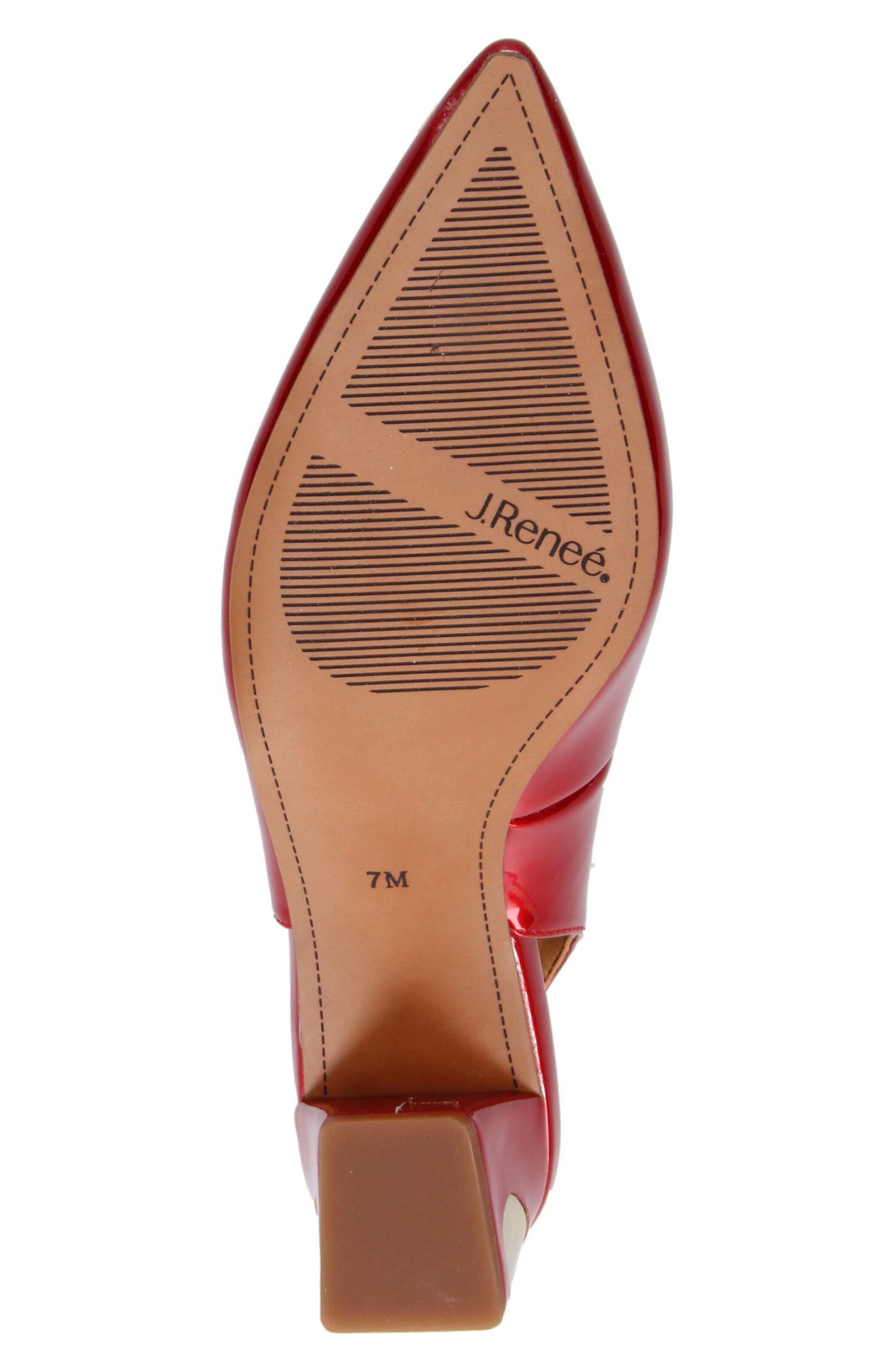 J.Renée Shayanne Slingback Pointed Toe Pump, Alternate, color, RED