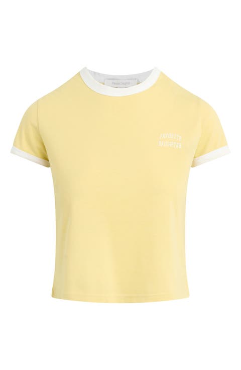 Logo Crop Ringer T-Shirt