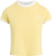Favorite Daughter Logo Crop Ringer T-Shirt