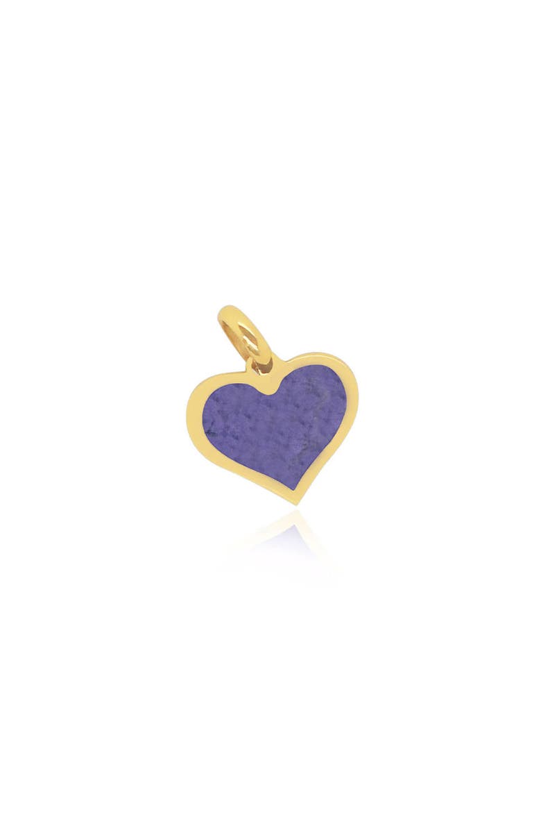 The Lovery Fine Jewelry Amethyst Heart Charm, Main, color, Amethyst