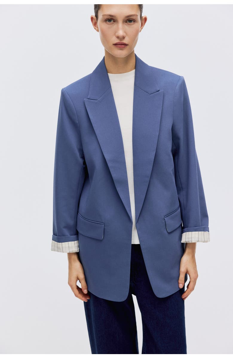 H&M Throw-on Blazer, Alternate, color, Pigeon Blue