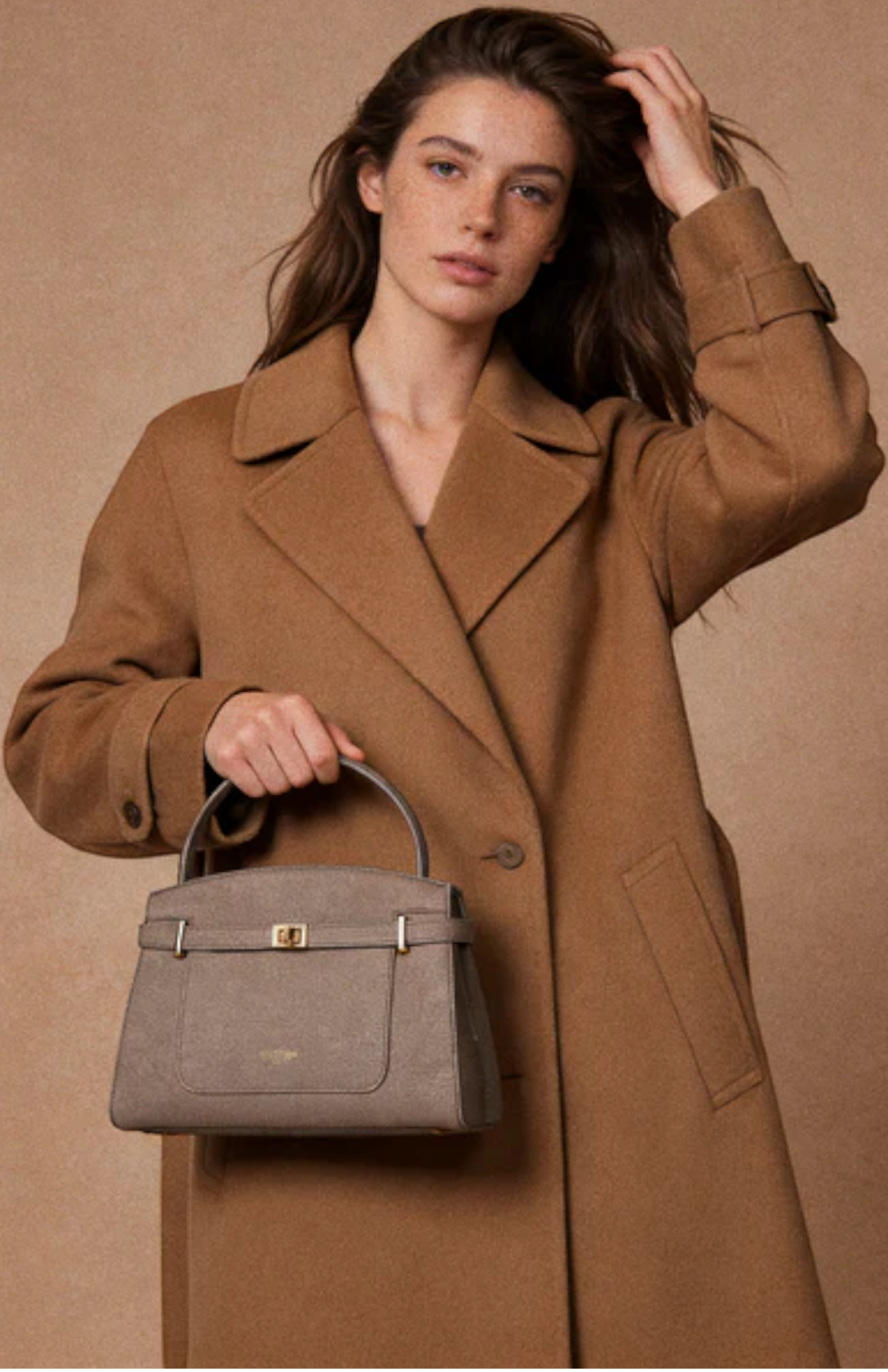Manhattan Genuine Pebble Leather Top Handle Bag, Alternate, color, Grey