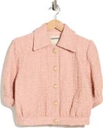 L'AGENCE Cove Tweed Elbow Sleeve Crop Jacket
