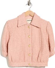 L'AGENCE Cove Tweed Elbow Sleeve Crop Jacket