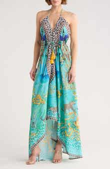 RANEES High-Low Halter Maxi Dress