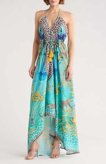 RANEES High-Low Halter Maxi Dress