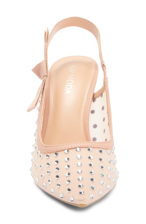 Top Guy Shoes Calista Crystal Embellished Slingback Pump
