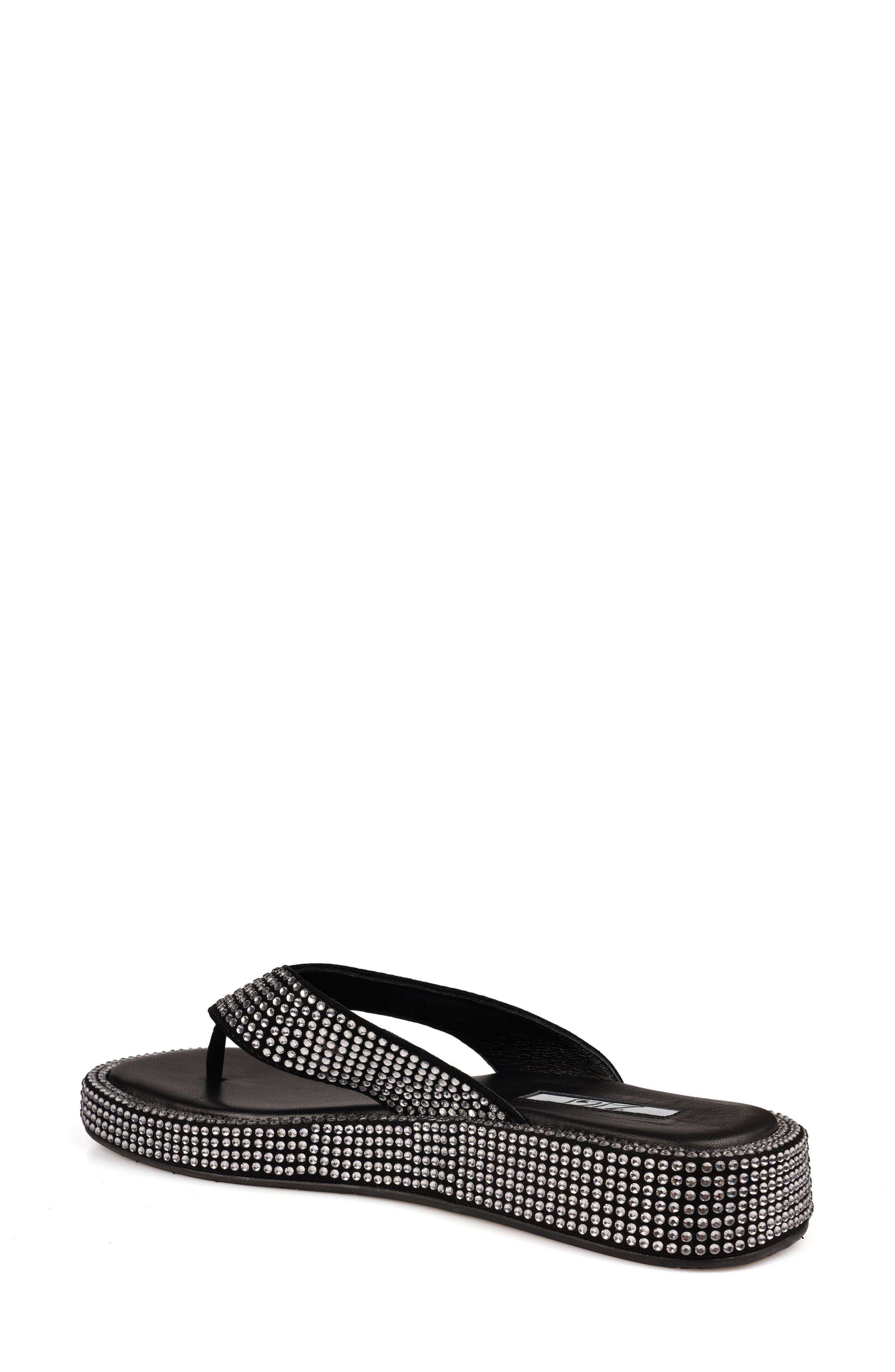 ZIGI Rosmery Platform Flip Flop, Alternate, color, Black Suede